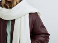 Вязаный шарф, Бежевый