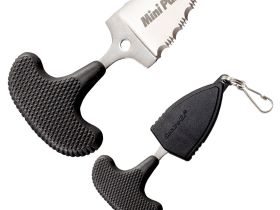 Нож с фиксированным клинком Cold Steel Mini Pal, сталь AUS-8A, рукоять Kray-Ex, черный