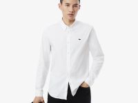 Мужская хлопковая рубашка Lacoste Slim Fit