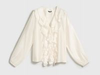 Блузка из лиоцелла с рюшами, Бежевый