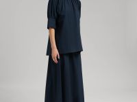 Свободная блузка А-силуэта из хлопка