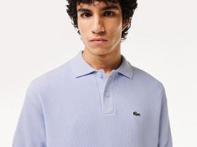 Мужское трикотажное поло Lacoste из органического хлопка