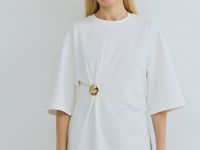 Футболка с брошью, Белый