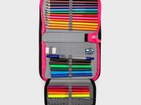 Пенал текстильный с наполнением для девочек