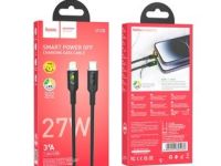 Кабель Hoco U120 Transparent Explore (Type-C) на (Lightning) 120см силиконовый (черный)