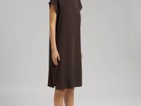 Трикотажное платье со льном