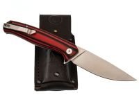 Нож складной Амур, сталь AUS10, рукоять G-10 черно-красная