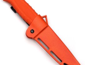 Туристический нож Кизляр ПП Финский, сталь AUS-8, рукоять оранжевый эластрон