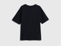 Футболка с принтом Hello Kitty для девочек, Черный