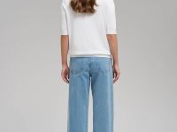 Легкий джемпер прямого кроя с коротким рукавом