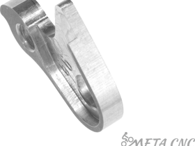 Держатель заднего переключателя "петух" Meta №66 фрезерованный (серебристый)