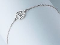 Браслет из серебра с бриллиантом э0601бр06210511