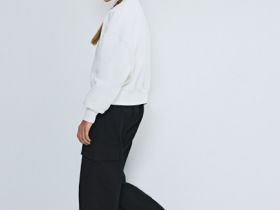 Брюки с карго-карманами для девочек, Черный