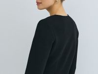 Кардиган на пуговицах с V-вырезом, Черный