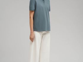 Поло прямого кроя из хлопка пике