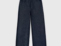 Джинсы Straight с люрексом для девочек, Черный