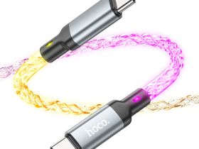 Кабель Hoco U112 Shine USB-C / USB-C 1 м Серый