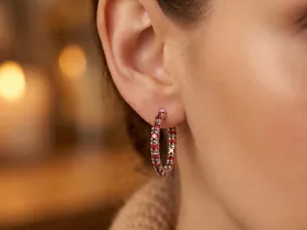 Серьги из серебра с гранатами э0606сг07250371