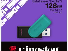 USB-накопитель Kingston DataTraveler Exodia S 128 ГБ Бирюзовый
