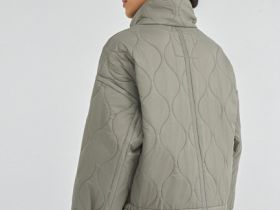 Стёганая утеплённая куртка с воротником-стойкой, Желтый