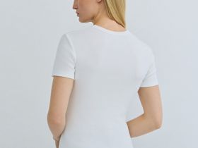 Футболка в рубчик, Белый