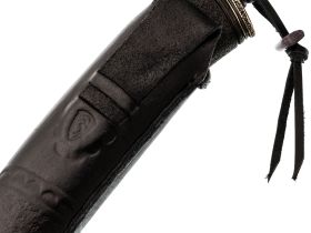 Авторский нож Сварог, сталь мозаичный дамаск, подарочная шкатулка