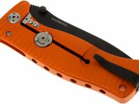 Нож складной LionSteel SR1A OB ORANGE, сталь D2 Black Finish, рукоять алюминий (Solid®), оранжевый