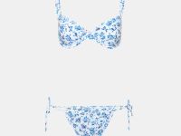 Раздельный купальник с цветочным принтом