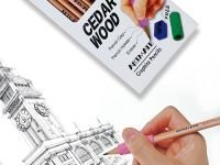 Набор чернографитных карандашей Acmeliae "Cedar" 10 шт, 2B, с держателем-ластиком и точилкой