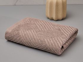 Полотенце махровое Зигзаг/Zigzag, коричневое
