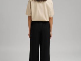 Брюки-палаццо с эластичным поясом