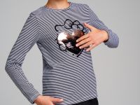 Фуфайка трикотажная для девочек (футболка с длинными рукавами)