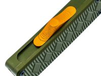 Автоматический выкидной нож Fat Dragon Samurai, сталь дамаск, зеленый