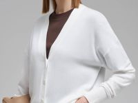 Кардиган свободного кроя с шерстью