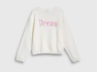 Джемпер с принтом для девочек, Белый