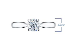 Классическое кольцо из белого золота э4712кц09210855_white