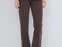 Прямые джинсы со средней посадкой, Коричневый