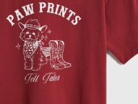 Футболка с принтом для девочек, Красный