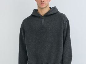 Худи c эффектом стирки, Серый