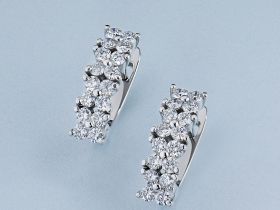 Серьги из белого золота с бриллиантами э4701сг07173700