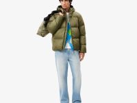 Мужской короткий влагоотталкивающий и ветроустойчивый пуховик Lacoste с капюшоном