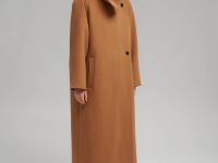 Пальто из шерсти и шелка