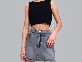 Юбка текстильная джинсовая для девочек