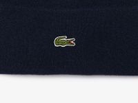 Шерстяная шапка Lacoste унисекс в рубчик