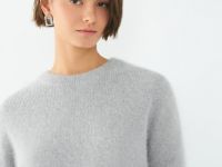 Джемпер из пряжи с ангорой, Серый
