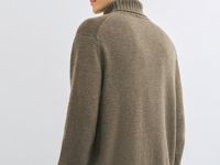 Свитер с содержанием шерсти, Коричневый