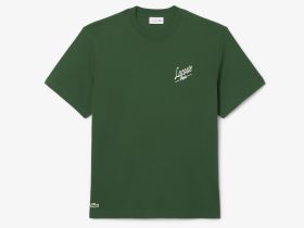 Мужская хлопковая футболка Lacoste классического кроя