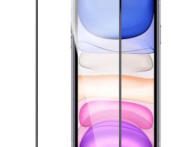 Защитное стекло Tempered Glass 9H для Apple iPhone 13 Pro Max цветное (черная рамка)