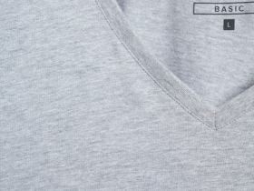 Футболка с V-образным вырезом, Серый
