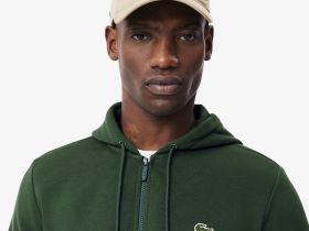 Мужская флисовая толстовка Lacoste на молнии